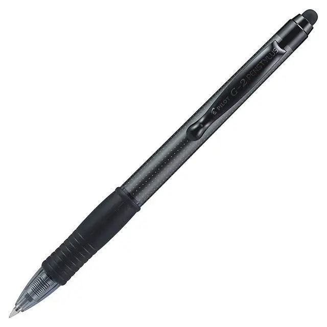 Alt view image 4 of 6 - Pilot G2 Pen Stylus, Premium Refillable and Retractable Rolling Ball Gel Pens, Fine Point, Gray Barrel, 0.7 mm, Black Ink Pens, Pack of 2