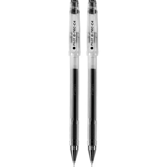 Alt view image 3 of 3 - PILOT G-Tec-C Gel Ink Rolling Ball Pens, Ultra Fine Point (0.4mm), Black Ink, 2-Pack (35481)