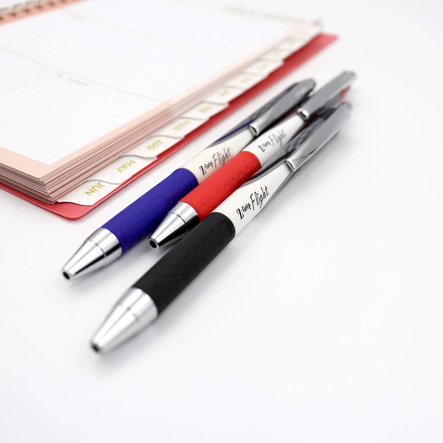 Alt view image 5 of 7 - Z-Grip Flight Retractable Ballpoint Pen, Blue Ink, 1.2mm, 12-Pack Silky Smooth Writing, Low Viscosity Ink, Bold Point Tip, Ideal for School and Teacher Supplies, and Office Supplies (21920)