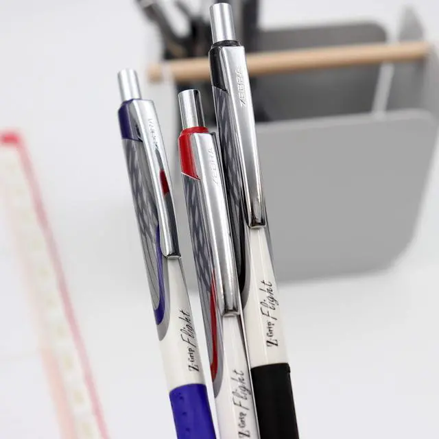 Alt view image 6 of 7 - Z-Grip Flight Retractable Ballpoint Pen, Black Ink, 1.2mm, 12-Pk