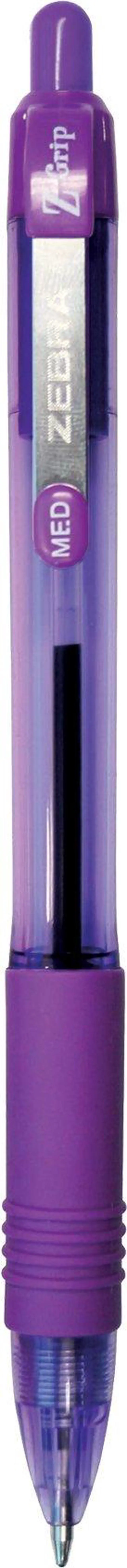 Alt view image 3 of 5 - Zebra Pen Z-Grip Retractable Ballpoint Pen, Smooth-Flowing Assorted Ink, 1.0mm Medium Point, School & Office Supplies, Ideal for Note-Taking, Journal and Planner Use, 5-Pack (22205)