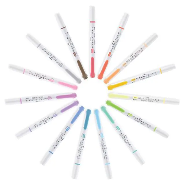 Alt view image 3 of 6 - Zebra Pen MILDLINER No Bleed Highlighter, Marigold Color, Dual Tip, 12-Pack