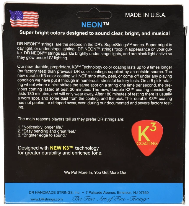 Alt view image 2 of 2 - DR Strings NBB5-45 Hi-Def Neon Blue Colored Bass Strings, Medium 5-String, 45-125