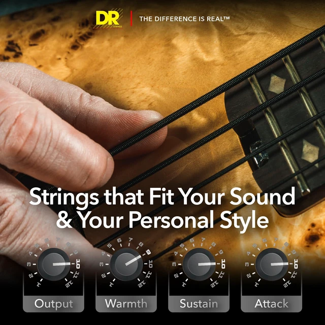 Alt view image 5 of 7 - DR Strings - Black Beauties - Bass Guitar Strings (45-130)