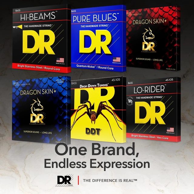 Alt view image 7 of 7 - DR Strings - Black Beauties - Bass Guitar Strings (45-130)