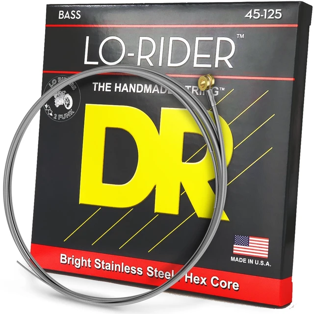 Main image of DR Strings Lo-Rider - Stainless Steel Hex Core 5 String Bass 45-125 (MH5-45)