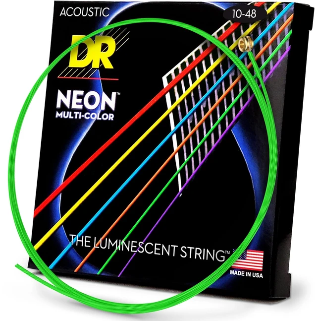 Main image of DR Strings HI-DEF NEON Acoustic Guitar Strings (NMCA-10)