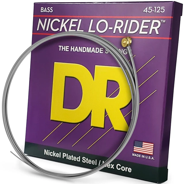 Main image of DR Strings Nickel Lo-Rider - Nickel Plated Hex Core 5 String Bass 45-125 (NMH5-45)