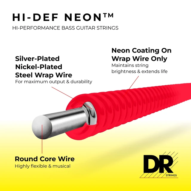 Alt view image 3 of 7 - HI-DEF NEON Bass (Red, 45-105)