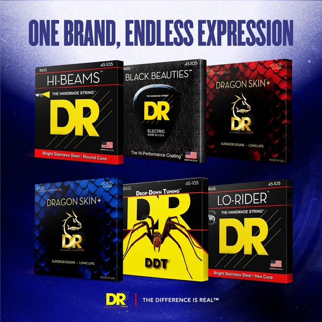 Alt view image 7 of 7 - DR Strings PURE BLUES Bass Guitar Strings (PB6-30)
