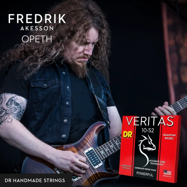 Alt view image 6 of 7 - DR Strings VTE-10 Veritas Electric Guitar Strings - .010-.046 Medium Factory (3-pack)