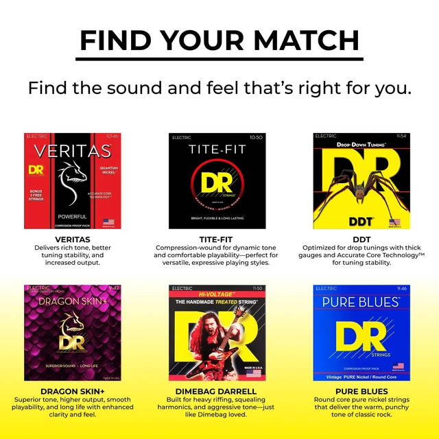 Alt view image 7 of 7 - DR Strings HI-DEF NEON Electric Guitar Strings (NMCE-11)