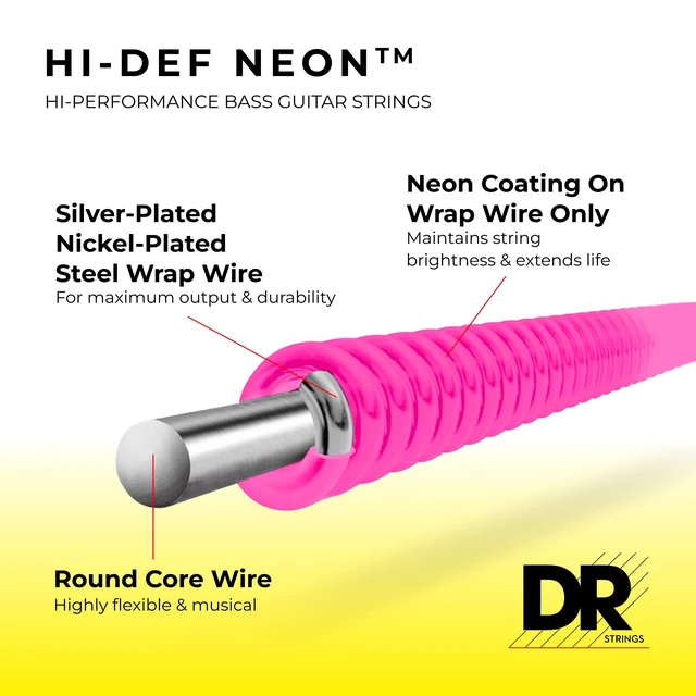 Alt view image 2 of 7 - HI-DEF NEON Bass (Pink, 45-125)