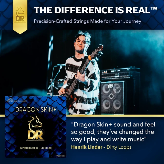 Alt view image 7 of 7 - DR Strings Bass Guitar Strings | DRAGON SKIN+ Coated Quantum Nickel | DBQ-45 | Superior Sound with Comfortable Feel & Long Life | Medium 45-105 (DBQ-45)