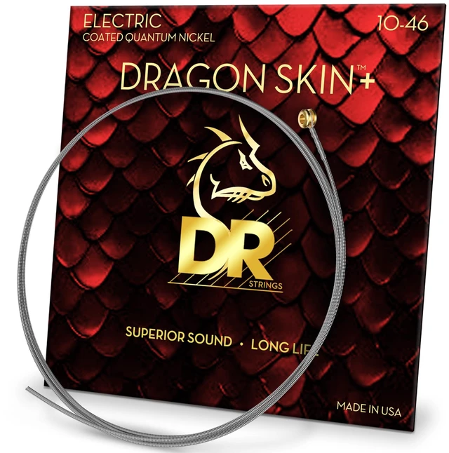 Main image of DR Strings Dragon Skin+ Quantum Nickel Coated Electric Guitar Strings - Light .009-.042