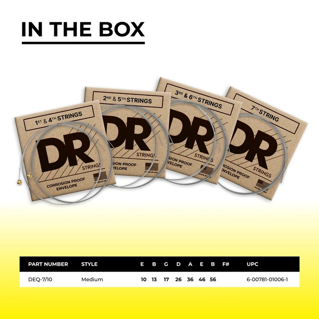 Alt view image 3 of 7 - DR Strings Electric Guitar Strings | DRAGON SKIN+ Coated Quantum Nickel | DEQ-10/52 | Superior Sound with Comfortable Feel & Long Life | Medium to Heavy 10-52 (DEQ-10/52)