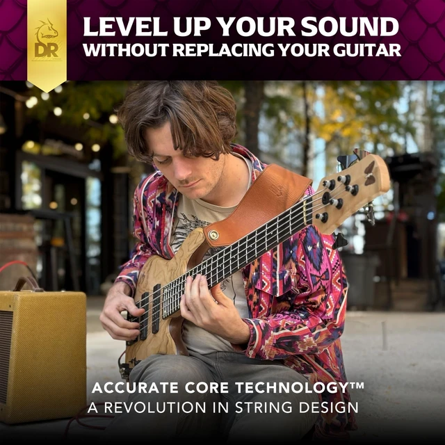 Alt view image 2 of 7 - DR Strings Electric Guitar Strings | DRAGON SKIN+ Coated Quantum Nickel | DEQ-10/52 | Superior Sound with Comfortable Feel & Long Life | Medium to Heavy 10-52 (DEQ-10/52)