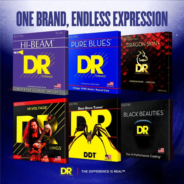 Alt view image 7 of 7 - DR Strings - Pure Blues - Electric Guitar Strings 6-String Set - Medium 10-46 - Pure Nickel - 3 Pack - Electric Guitar Accessories (PHR-10-3PK)