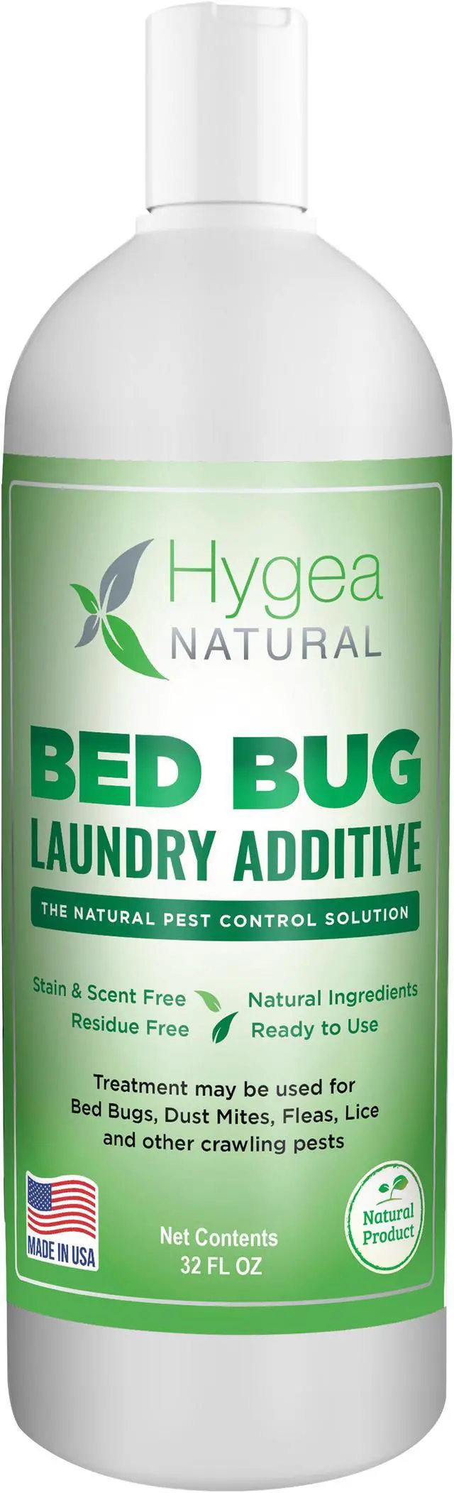 Main image of Bed Bugs and Mites Laundry Additive by Hygea Natural - Odorless, Non Toxic, Safe for children and pets- use on all laundry safe items