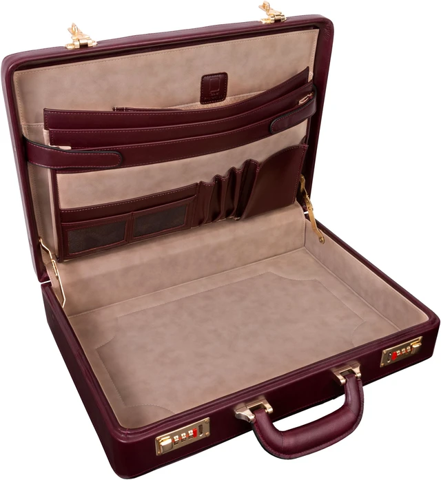 Alt view image 6 of 11 - DALEY Leather 3.5" Attach Briefcase