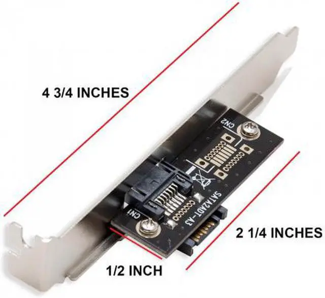 Alt view image 6 of 6 - Syba SD-SATA-EP eSATA to SATA Bracket Port For External Hard Drive -