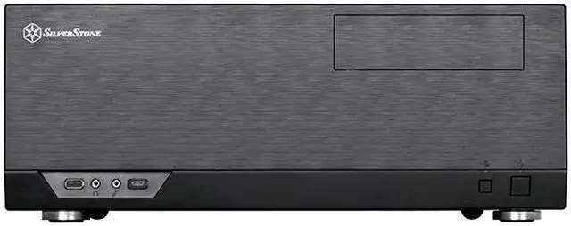 Alt view image 3 of 13 - SilverStone GD09B-C Ideal compact ATX HTPC case with USB Type-C port