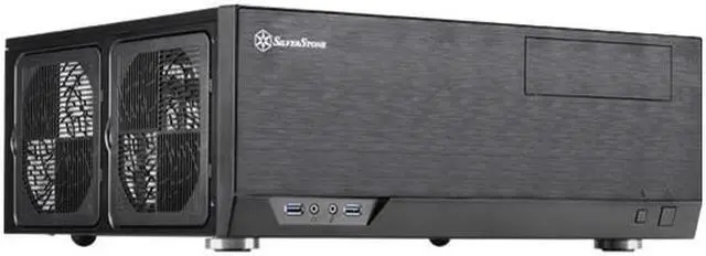 Alt view image 5 of 13 - SilverStone GD09B-C Ideal compact ATX HTPC case with USB Type-C port