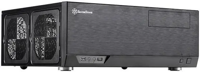 Alt view image 4 of 13 - SilverStone GD09B-C Ideal compact ATX HTPC case with USB Type-C port