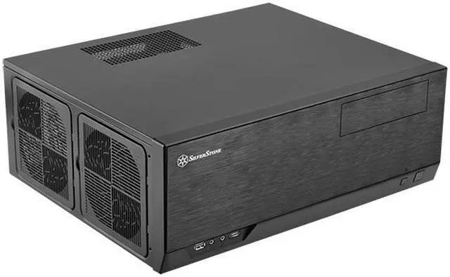 Alt view image 2 of 13 - SilverStone GD09B-C Ideal compact ATX HTPC case with USB Type-C port
