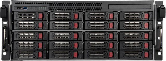 Alt view image 2 of 8 - Silverstone 4U 20-bay 2.5" / 3.5" HDD / SSD rackmount storage server chassis with Mini-SAS HD SFF-8643 12 Gb/s interface