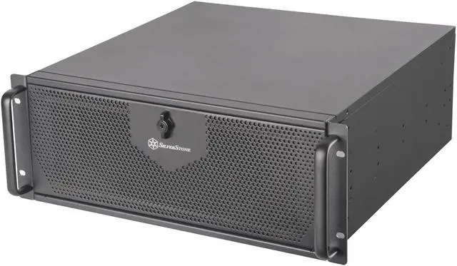 Main image of SilverStone 4U rackmount server chassis with liquid cooling compatibility,RM42-502