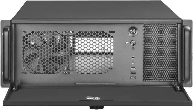 Alt view image 6 of 7 - SilverStone 4U rackmount server chassis with liquid cooling compatibility,RM42-502