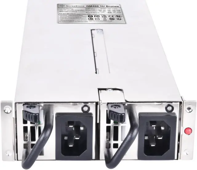 Alt view image 3 of 7 - Silverstone Cybenetics Bronze 400W 1U redundant power supply GM400 1U Bronze