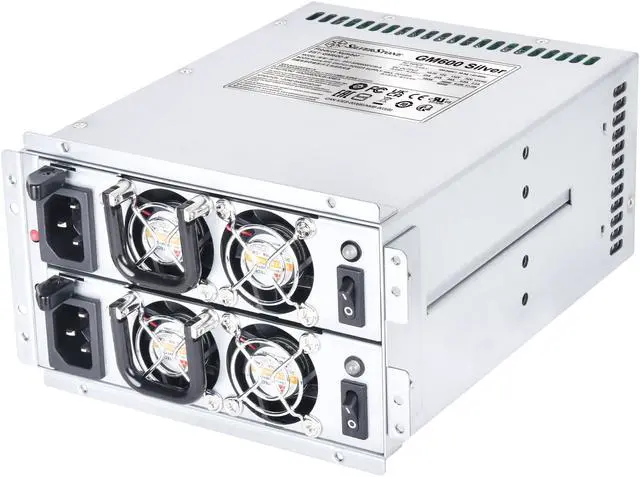 Main image of Silverstone Cybenetics Silver 600W mini redundant power supply GM600 Silver