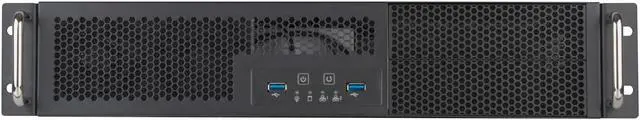 Alt view image 2 of 7 - Silverstone RM23-502-MINI 2U dual 5.25" drive bay Micro-ATX rackmount industrial server chassis with USB 3.1 Gen1 interface
