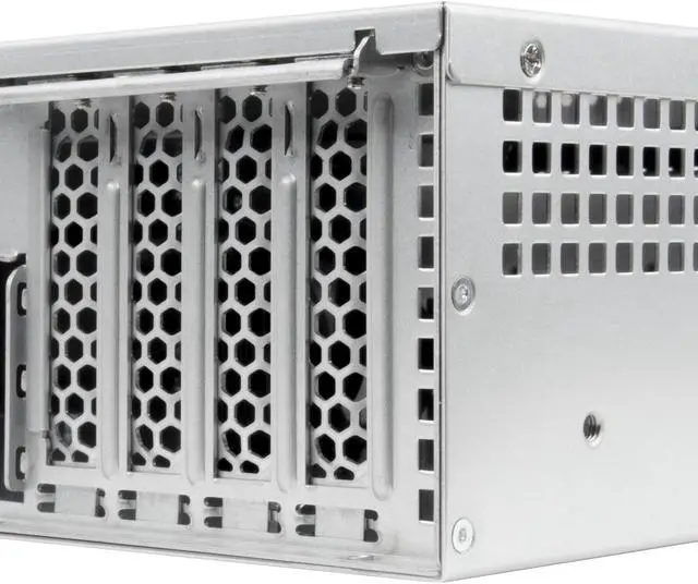 Alt view image 7 of 7 - Silverstone RM23-502-MINI 2U dual 5.25" drive bay Micro-ATX rackmount industrial server chassis with USB 3.1 Gen1 interface