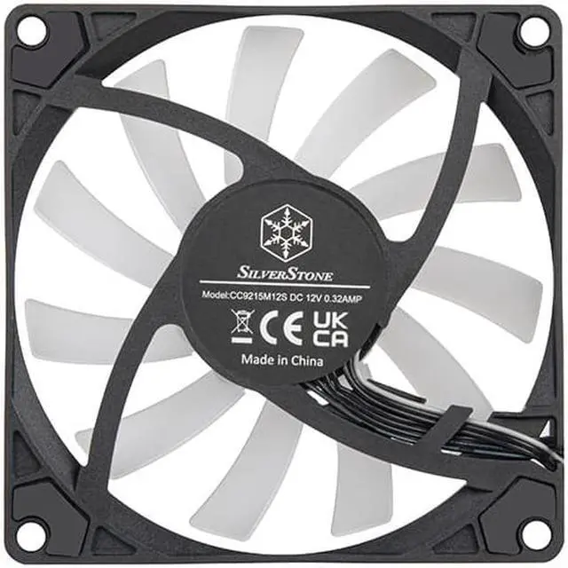 Alt view image 2 of 7 - Silverstone Air Slimmer 90 ARGB Enhanced performance 92mm slim fan with PWM and ARGB lighting effect