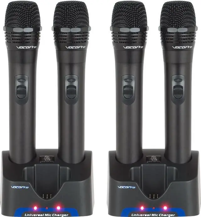 Alt view image 2 of 13 - VocoPro UHF-5805-10 Professional Rechargeable 4 Channel UHF Wireless Mic System