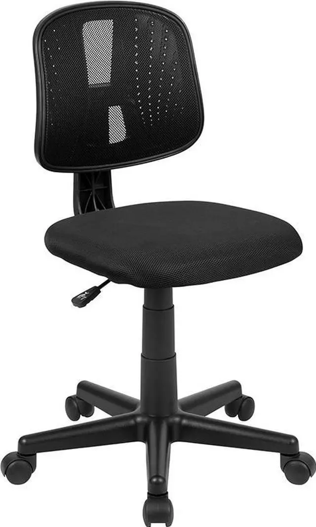 Main image of Flash Fundamentals Mid-Back Black Mesh Swivel Task Office Chair with Pivot Back, BIFMA Certified