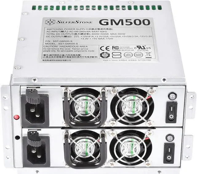 Alt view image 2 of 6 - Silverstone GM500-S 80 PLUS Silver 500W mini redundant power supply