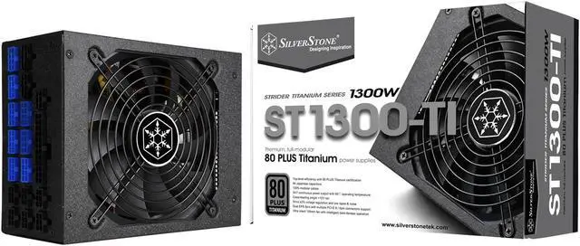 Main image of 1300W, ATX, single +12V rails with 66A output, Silent 120mmFan with 18dBA, efficiency 80Plus Titanium certification, Modular cable, 150mm depth, 4xPCIE-8/6pin