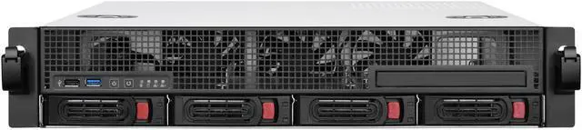Alt view image 3 of 14 - SilverStone Technology RM21-304 2U Micro-ATX Rackmount Server Chassis with Four 3.5" hot-swap Bays, SST-RM21-304