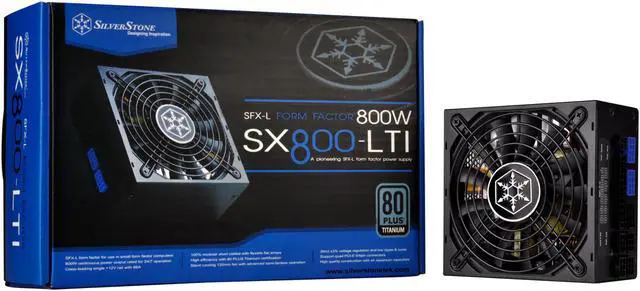Main image of SilverStone Technology SX800-LTI 800W, SFX-L, 80 Plus Titanium, Modular Power Supply with Japanese Capacitors