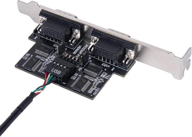 Alt view image 2 of 14 - Silverstone ECD01 Internal USB 2.0 to dual RS232 port adapter