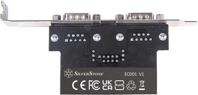 Alt view image 4 of 14 - Silverstone ECD01 Internal USB 2.0 to dual RS232 port adapter