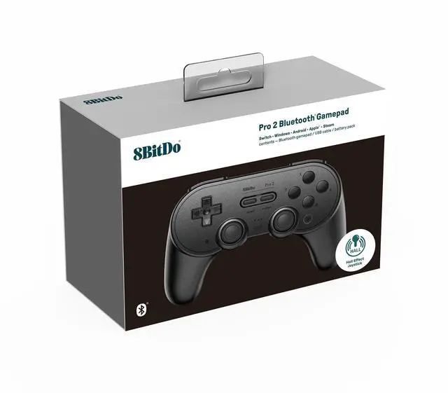 Alt view image 4 of 4 - 8BitDo Pro 2 Bluetooth Controller for Switch/Switch 2, Hall Effect Joysticks, 2 Pro Back Paddle Buttons, Wireless Gaming Controller for Switch, PC, Android, and Steam Deck & Apple (Black Edition)
