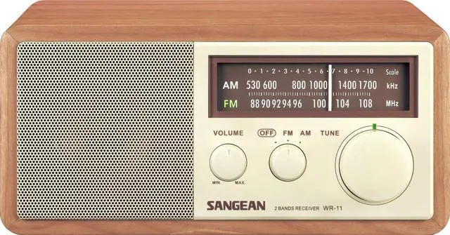 Alt view image 2 of 5 - Sangean WR11 Wood Cabinet AM/FM Table TOP Radio