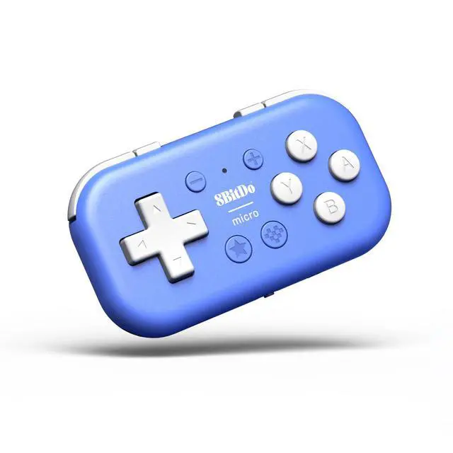 Main image of 8Bitdo Micro Bluetooth Gamepad Pocket-sized Mini Controller for Switch, Android, and Raspberry Pi, Supports Keyboard Mode (Blue)