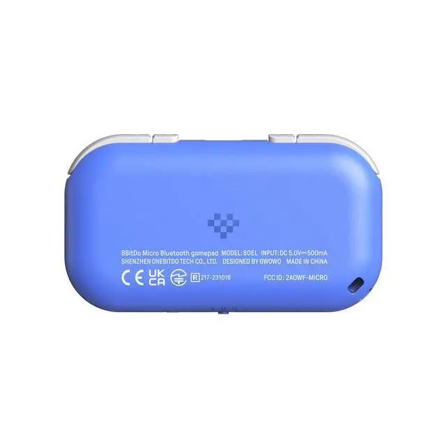 Alt view image 3 of 7 - 8Bitdo Micro Bluetooth Gamepad Pocket-sized Mini Controller for Switch, Android, and Raspberry Pi, Supports Keyboard Mode (Blue)