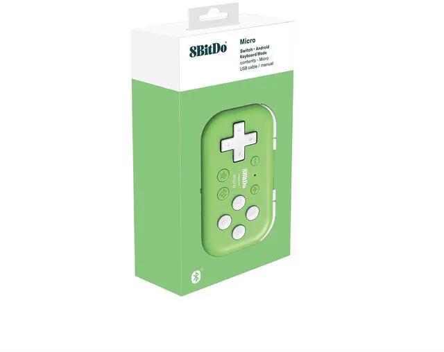 Alt view image 4 of 7 - 8Bitdo Micro Bluetooth Gamepad Pocket-sized Mini Controller for Switch, Android, and Raspberry Pi, Supports Keyboard Mode (Green)